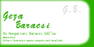 geza baracsi business card